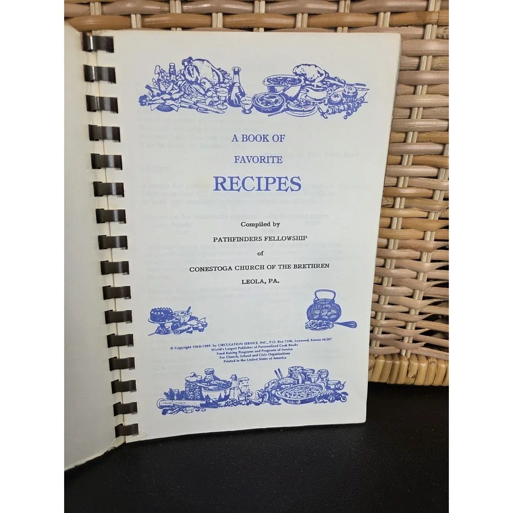 Conestoga Church Of‎ The Brethren Cookbook Leola, Pennsylvania 1988